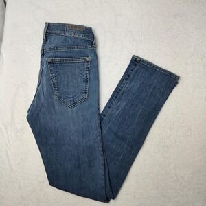 True Religion Jeans Mens 30x34 Blue Geno Relaxed Slim Stretch Denim Made USA